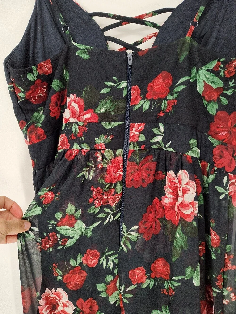 Ambiance red length print